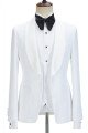 Newest White Three Pieces Classic Shawl Lapel Wedding Groom Suit