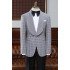 James Black Plaid Fashion One Button Shawl Lapel Men Suit