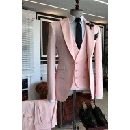 Austin Chic Pink Peaked Lapel Three Pieces Close Fitting Men Suits Austin Chic Pink Peaked Lapel Three Pieces Close Fitting Men Suits