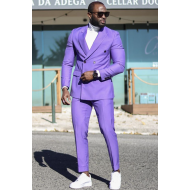 Christian Chic Purple Double Breasted Peaked Lapel Bespoke Men Suit Christian Chic Purple Double Breasted Peaked Lapel Bespoke Men Suit