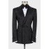Nathan New Arrival Black Double Breasted Jacquard Fashion Prom Men Suit