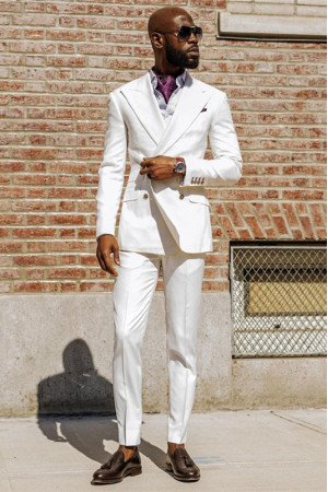 Austin Fashion White Double Breasted Peaked Lapel Prom Suits for Boy Austin Fashion White Double Breasted Peaked Lapel Prom Suits for Boy