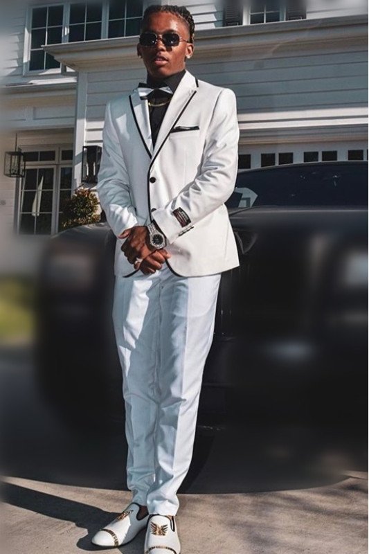 James Fashion White Notched Lapel Two Pieces Men Suits for Prom James Fashion White Notched Lapel Two Pieces Men Suits for Prom