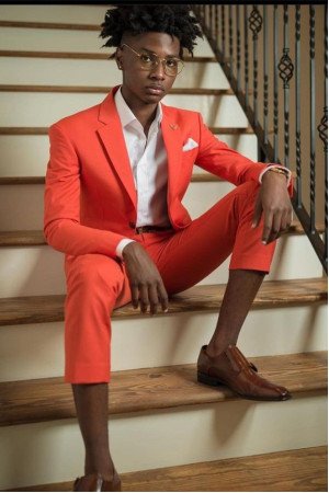 Nathan Chic Two Pieces Notched Lapel Close Fitting Prom Men Suit Nathan Chic Two Pieces Notched Lapel Close Fitting Prom Men Suit