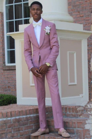 Eric Fashion Pink Shawl Lapel Best Fitted Bespoke Prom Men Suit Eric Fashion Pink Shawl Lapel Best Fitted Bespoke Prom Men Suit