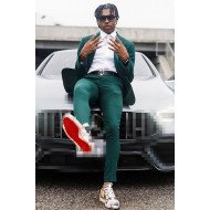 Brayden Chic Dark Green Slim Fit Peaked Lapel Prom Men Suit Brayden Chic Dark Green Slim Fit Peaked Lapel Prom Men Suit