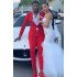 Timothy Fashion Red Notched Lapel Slim Fit Prom Men Suit