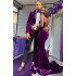 Jose Purple Velvet Shawl Lapel Bespoke Prom Men Suit