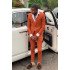 Chic New Arrival Orange Single Breasted Prom Suit for Men