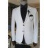 Chic White Notched Lapel Single Breasted Slim Fit Prom Suits