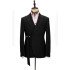 New Arrival Black Fashion Peaked Lapel Slim Fit Prom Suit